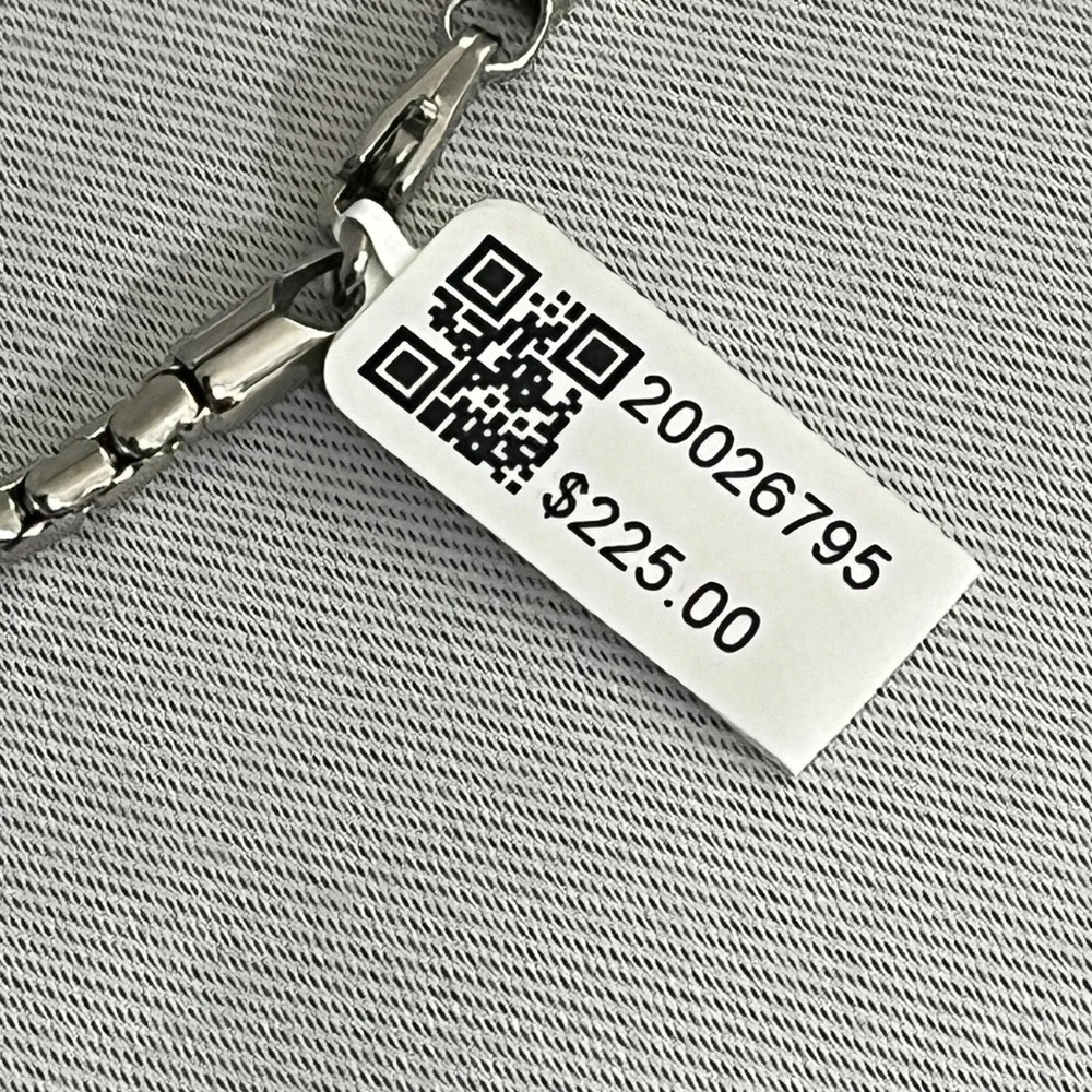 SHR Diamond 1/10CTW Dog Tag Necklace Men 22